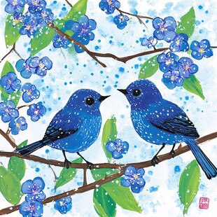 蓝莓本本插画