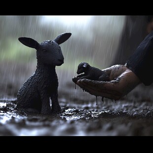 接雨水的手