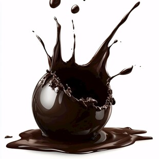 四溅的巧克力