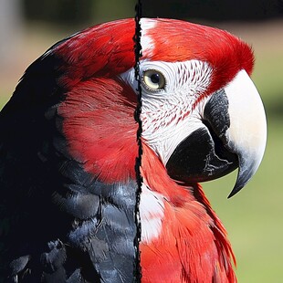 立体画金刚鹦鹉