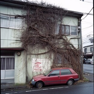 藤蔓缠满了建筑