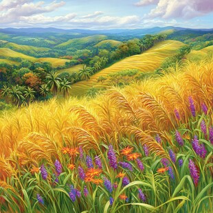 插图配图石蒜绿草地