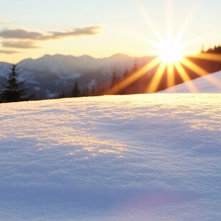 雪地阳光太阳生长