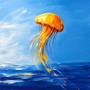 水母海洋插画