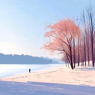 冬日风景插画