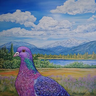 新西兰彩绘手绘装饰画