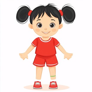 卡通人物卡通小女孩