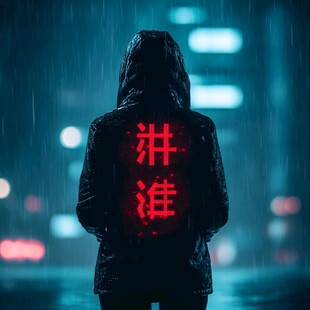 雨中背影