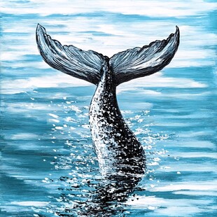北欧鲸鱼主题装饰画