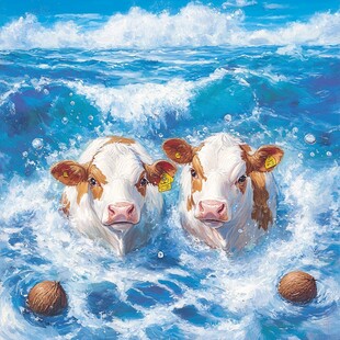 会游泳的牛