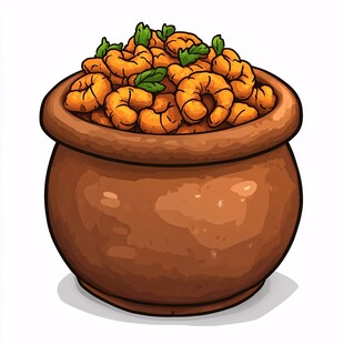 鹰嘴豆插画