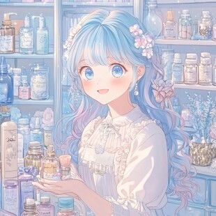 梦幻唯美蓝色系少女