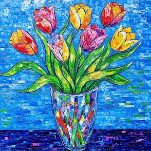 花卉油画郁金香油画