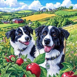 插画边牧