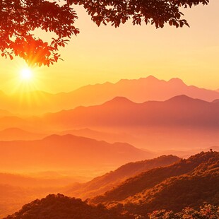 海坨山日出