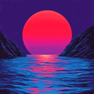 阈限空间粉红色日落