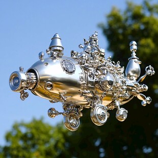 巨型银豆豆雕塑