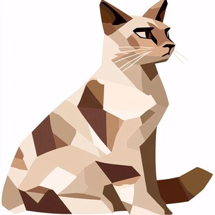 原创猫插画图案