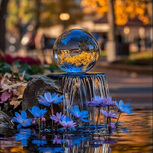 荷花水晶球