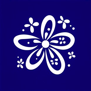 花朵蓝色logo