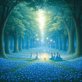 奇幻爱丽斯仙境插画