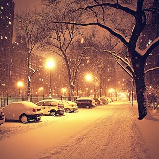 雪夜街景