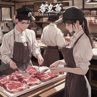 肉铺插画