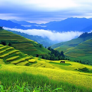 平安梯田图片素材下载
