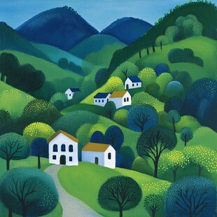 山村插画