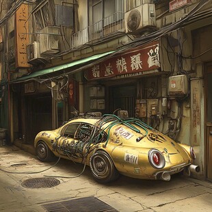 车仔面插画