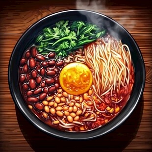 碗豆面插画