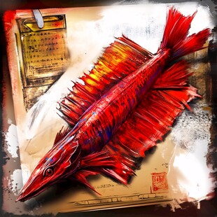 火焰鱼手绘