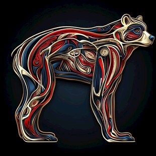 北极熊创意设计插图