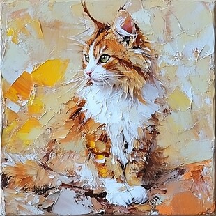 猫咪油画