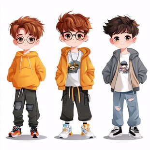 q版青年少年男生