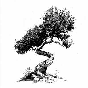 古树钢笔画