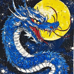 龙望月图