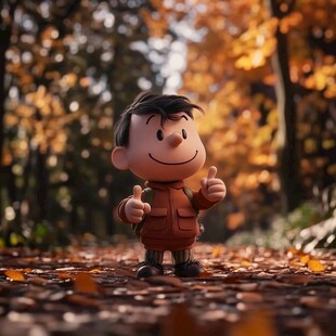 野外小伙伴秋天落叶