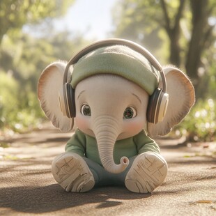 呆萌卡通大象设计