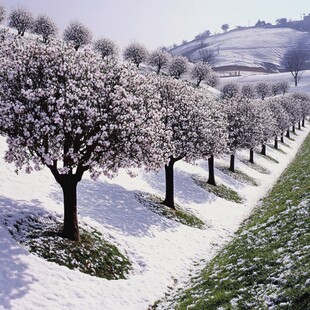 果园雪树银花