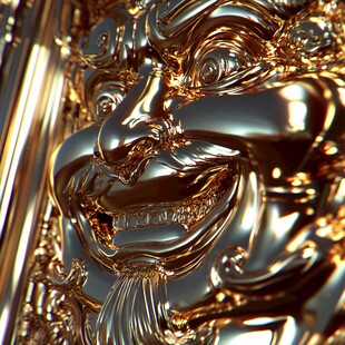 金属质感插画