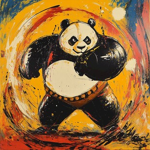 功夫熊猫插画