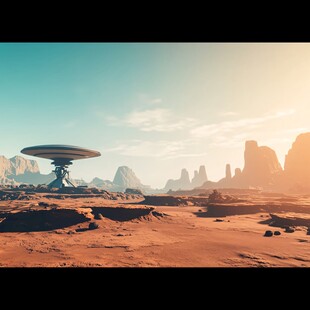 飞碟科幻电影背景