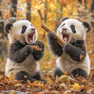 打架的大熊猫