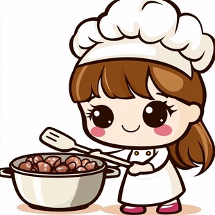 开心小松鼠厨师头像