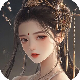古风美女头像插画封面