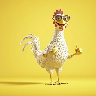 卡通鸡模型