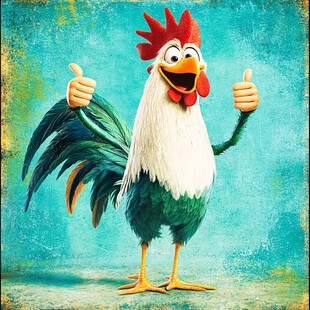 功夫卡通鸡形象