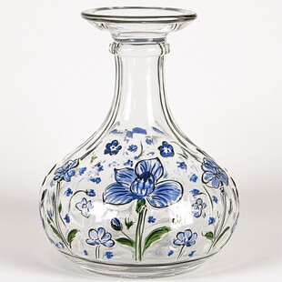 玻璃珐琅朵花纹瓶