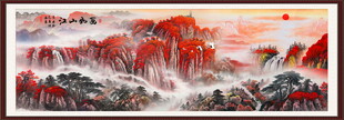 泰山日出国画